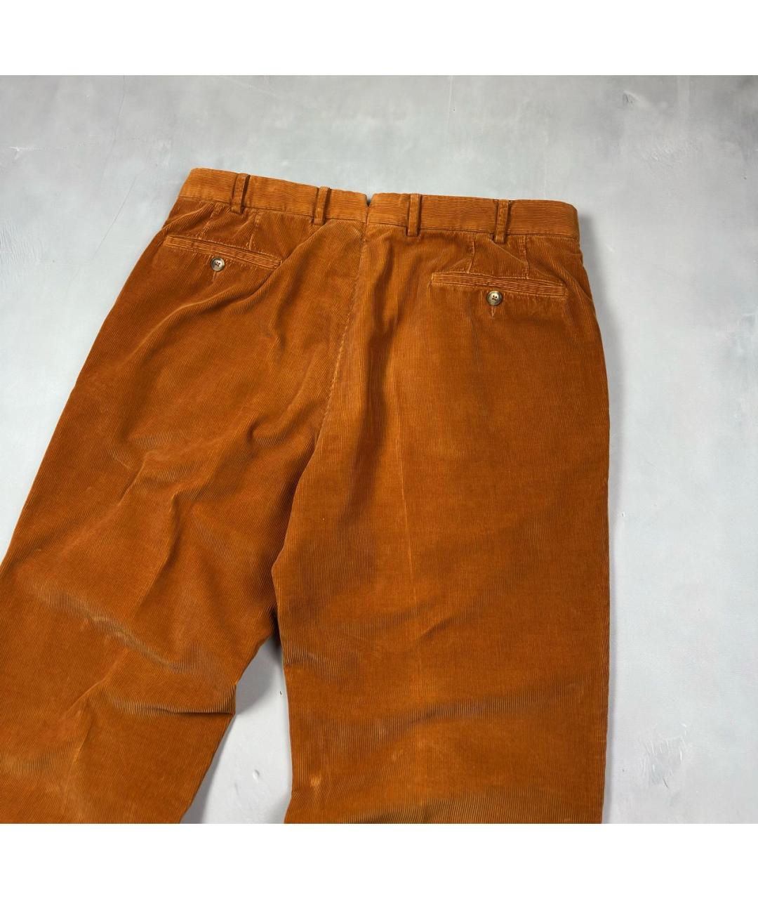 ERMENEGILDO ZEGNA XXX Оранжевые хлопковые брюки чинос, фото 3