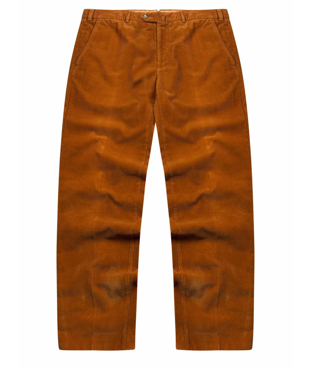 ERMENEGILDO ZEGNA XXX Оранжевые хлопковые брюки чинос, фото 1