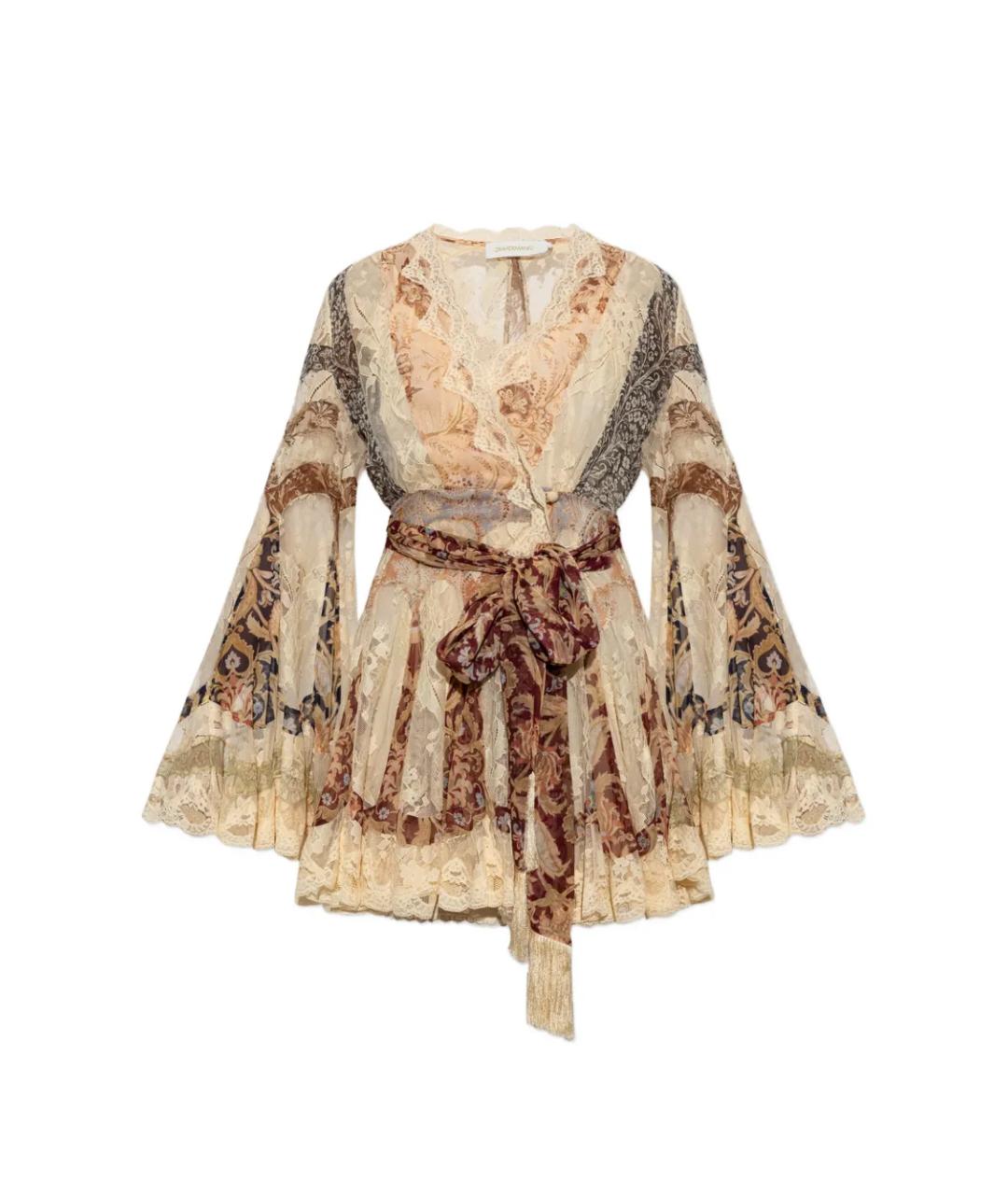ZIMMERMANN Бежевое платье, фото 1