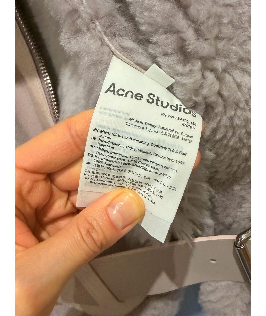 ACNE STUDIOS Розовая меховая дубленка, фото 5