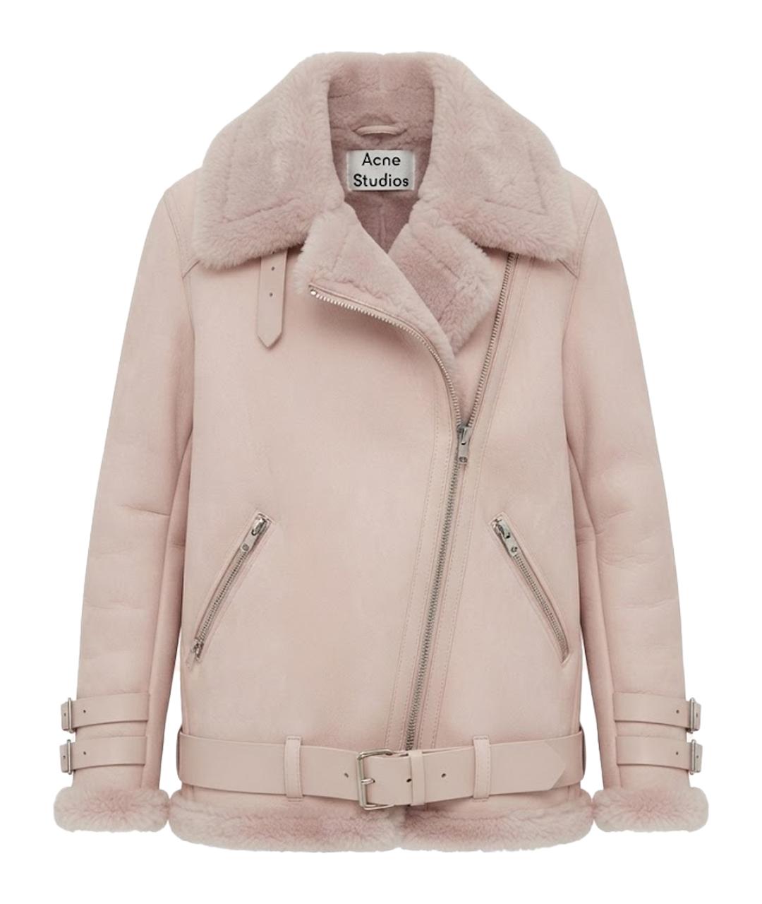 ACNE STUDIOS Розовая меховая дубленка, фото 1