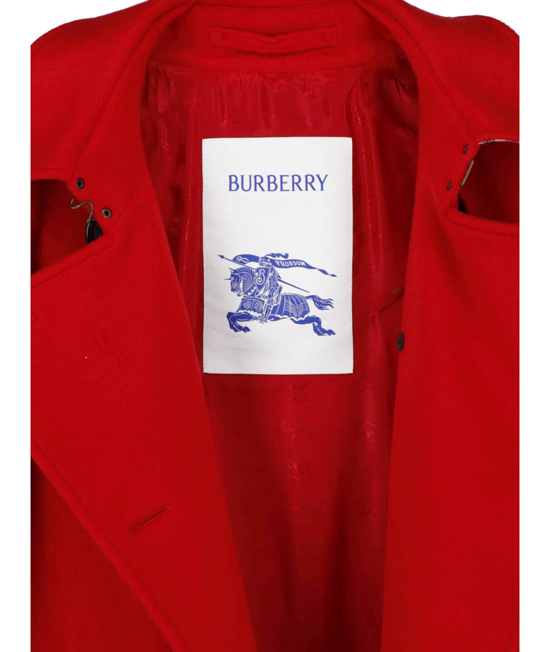 BURBERRY Красное кашемировое пальто, фото 4