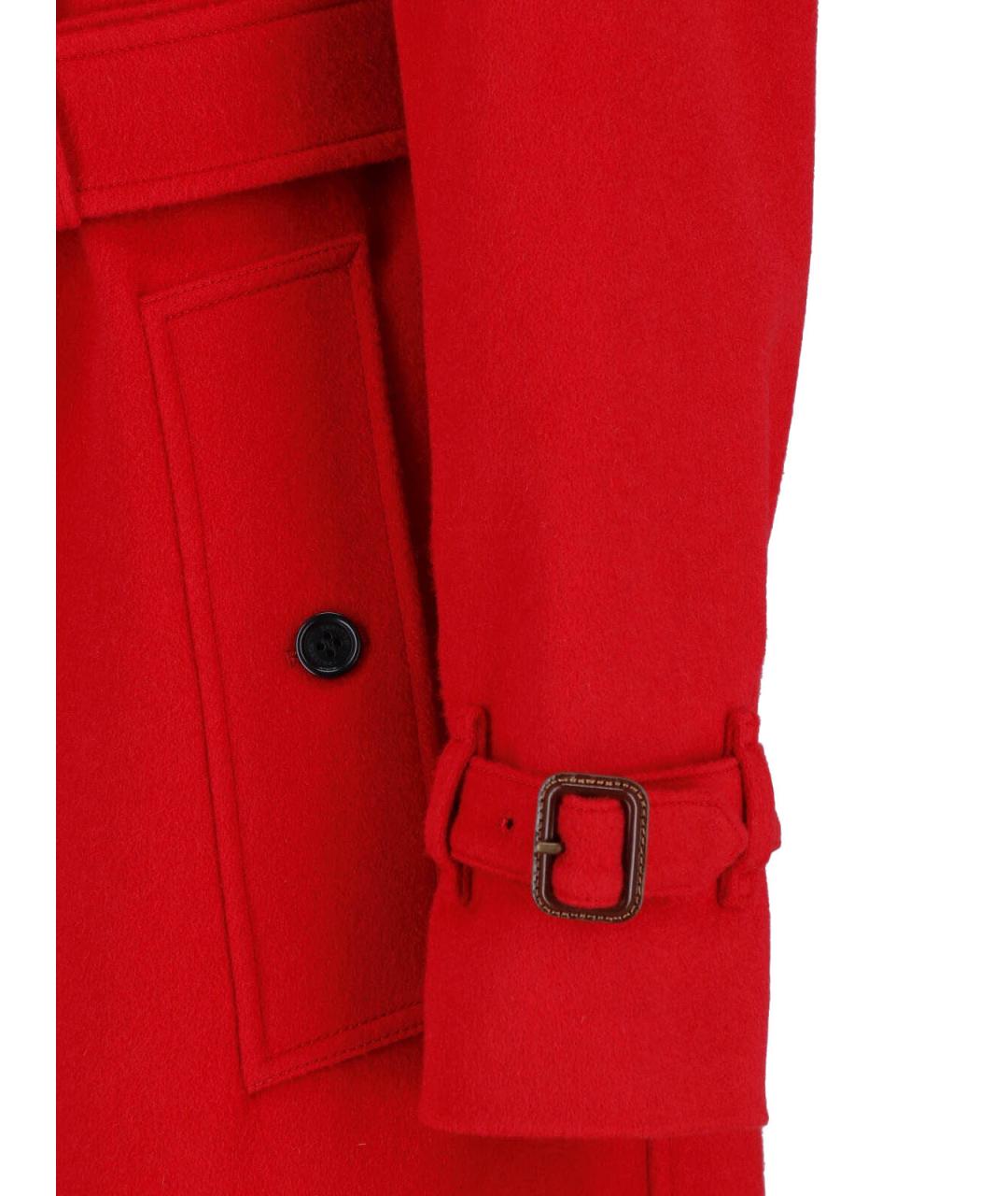 BURBERRY Красное кашемировое пальто, фото 3