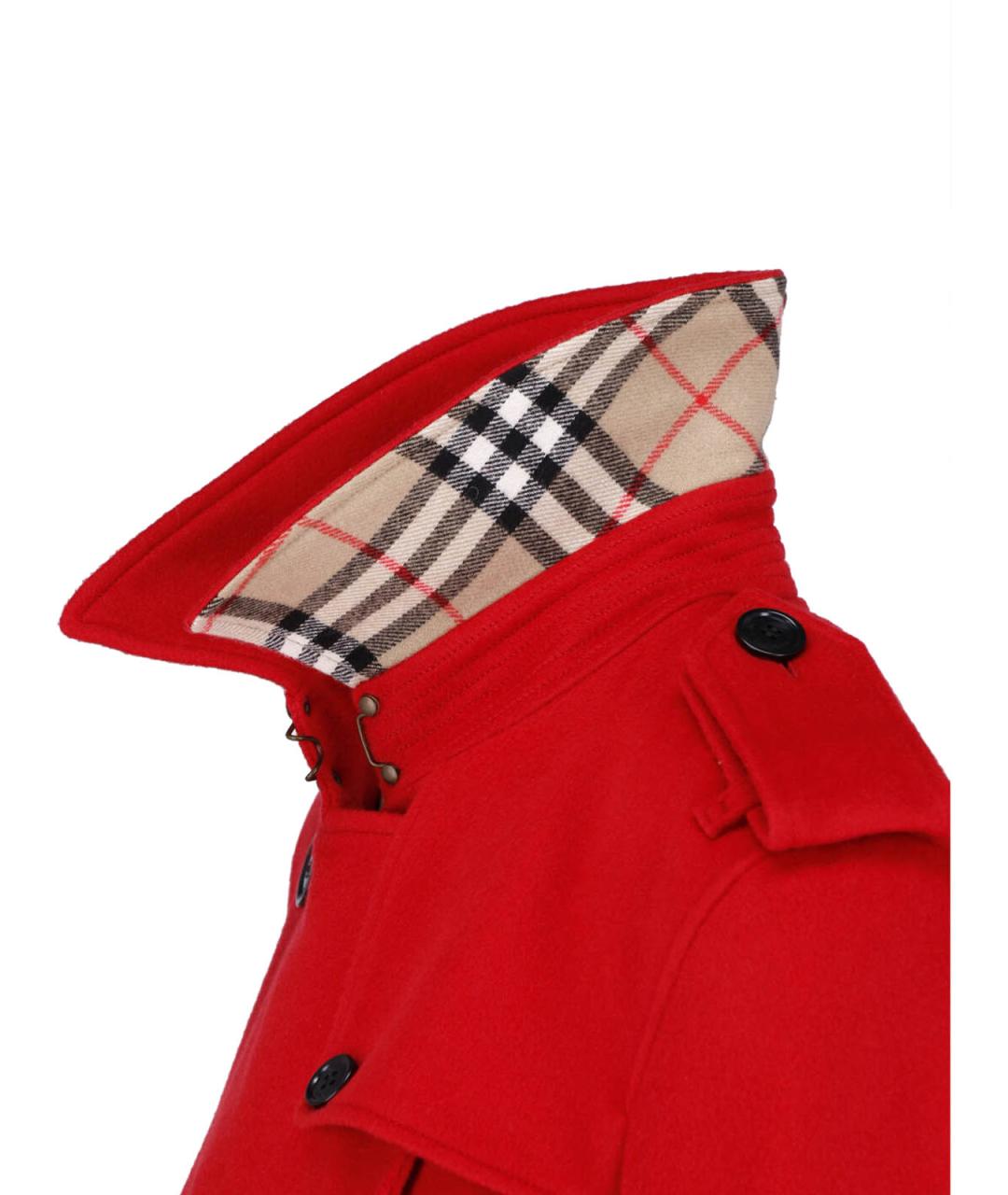 BURBERRY Красное кашемировое пальто, фото 5