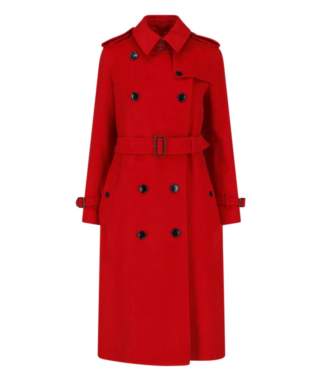 BURBERRY Красное кашемировое пальто, фото 1