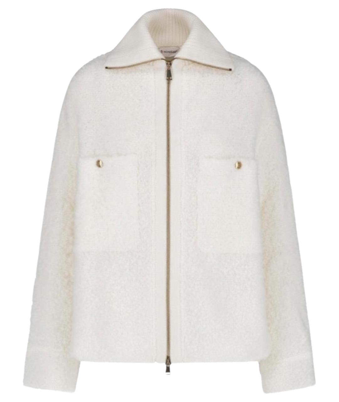 MONCLER Белая полиэстеровая куртка, фото 1