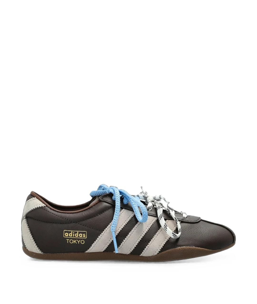 ADIDAS Коричневые кожаные кроссовки, фото 1