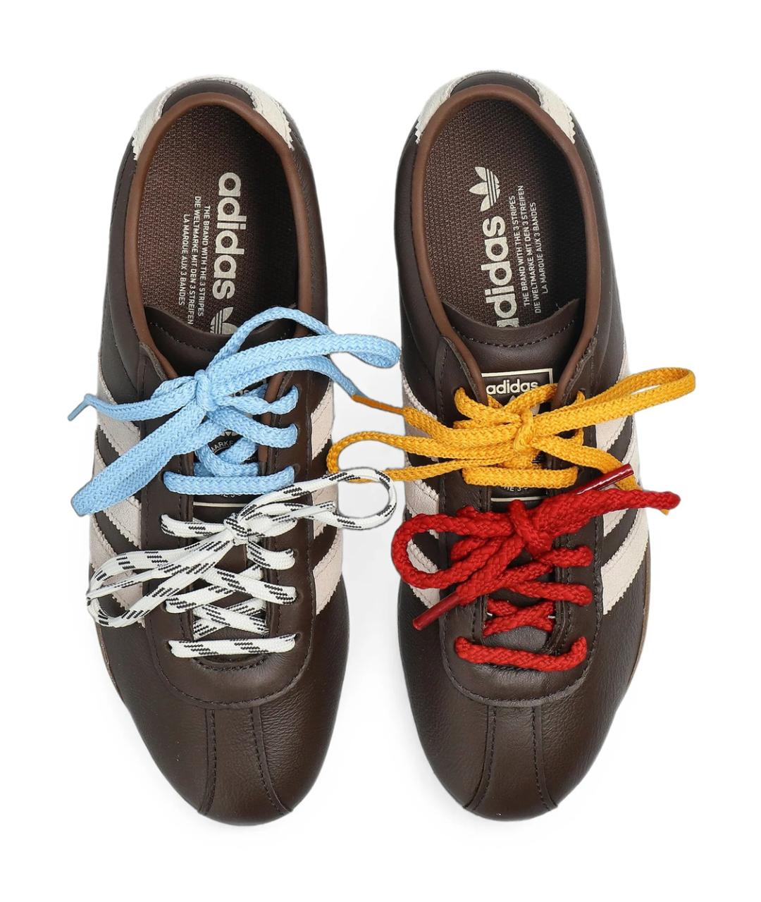 ADIDAS Коричневые кожаные кроссовки, фото 2