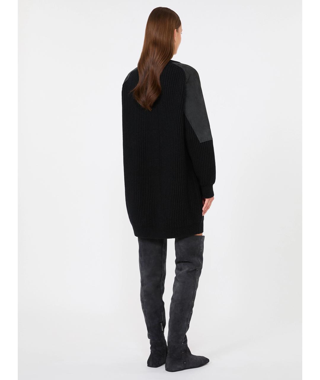 MAX MARA Черный шерстяной джемпер / свитер, фото 3