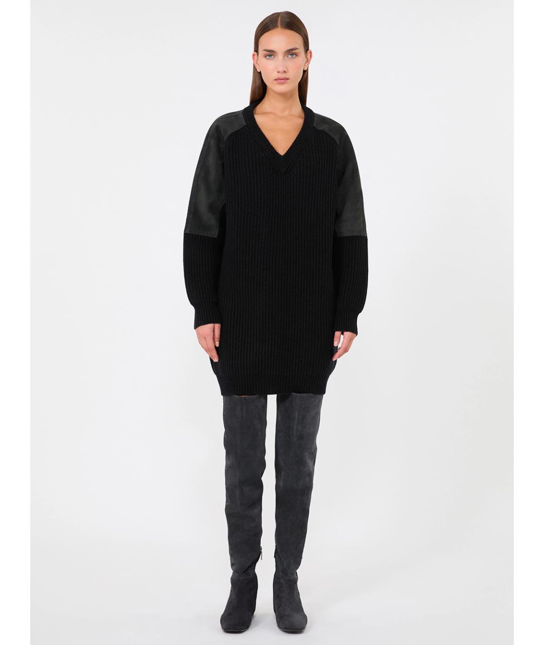 MAX MARA Черный шерстяной джемпер / свитер, фото 2