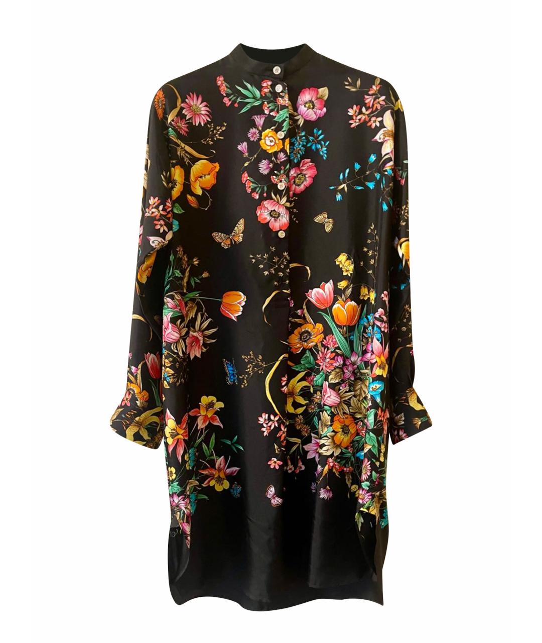 GUCCI Черное шелковое платье, фото 1