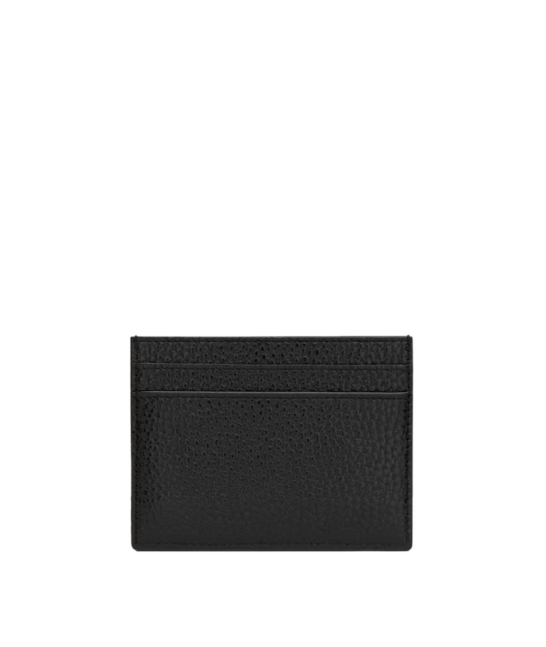 SAINT LAURENT Черный кожаный кардхолдер, фото 2