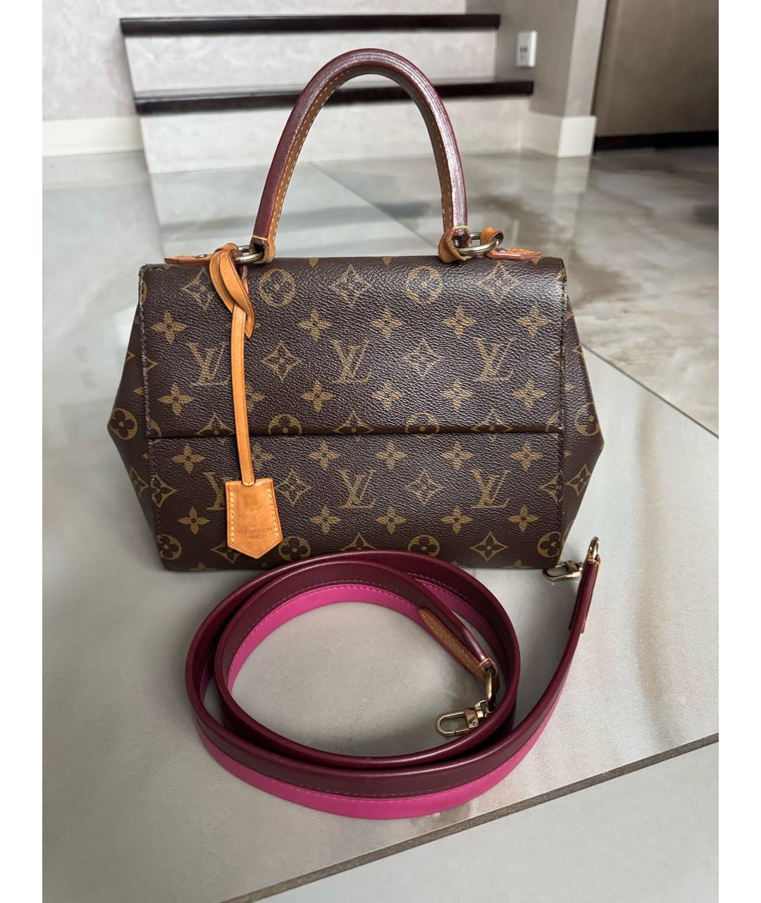 LOUIS VUITTON Коричневая сумка через плечо из канвы, фото 3