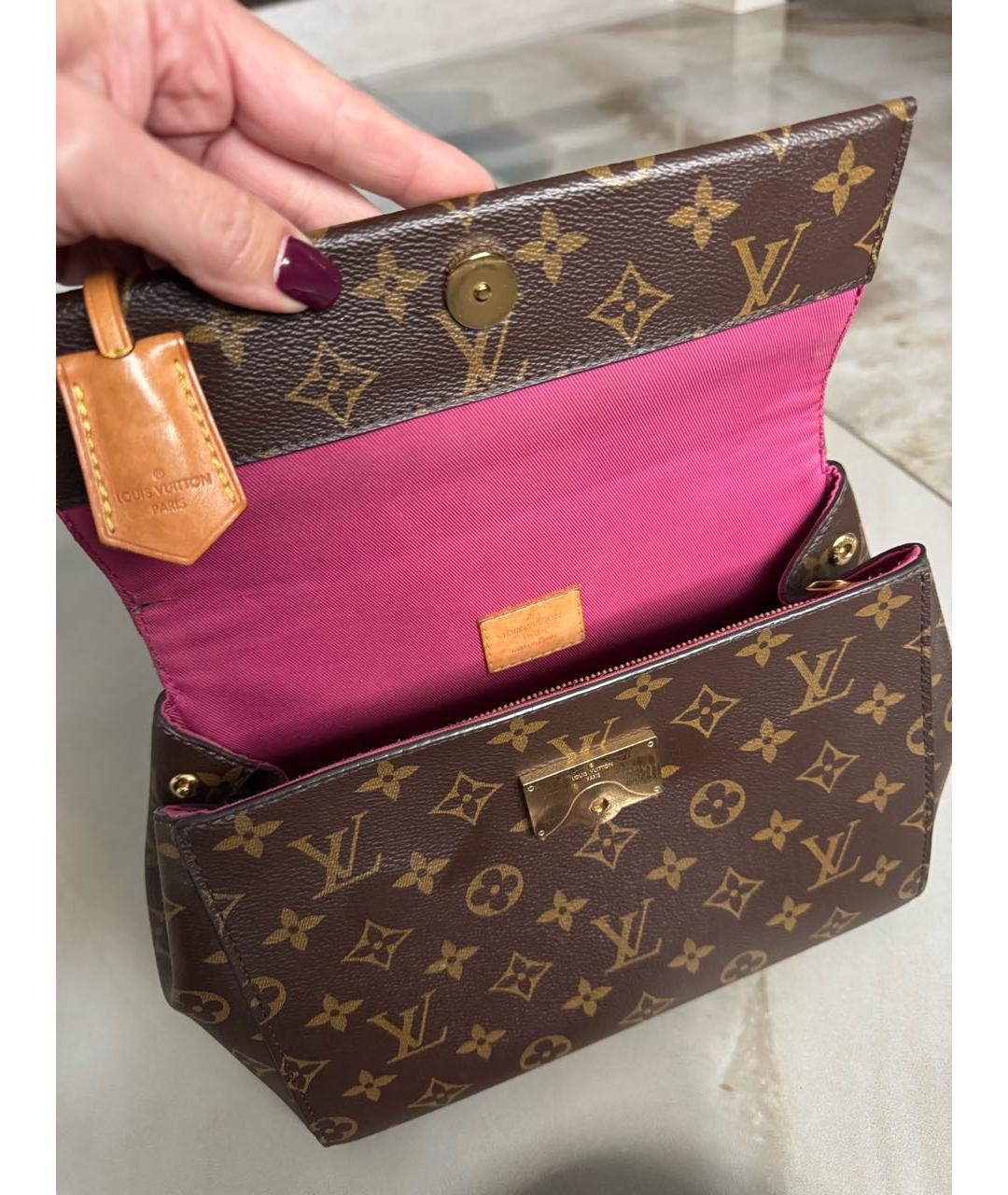 LOUIS VUITTON Коричневая сумка через плечо из канвы, фото 2