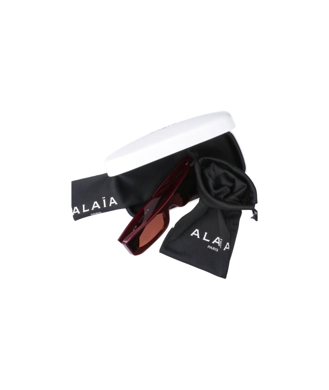 ALAIA Бордовые пластиковые солнцезащитные очки, фото 3