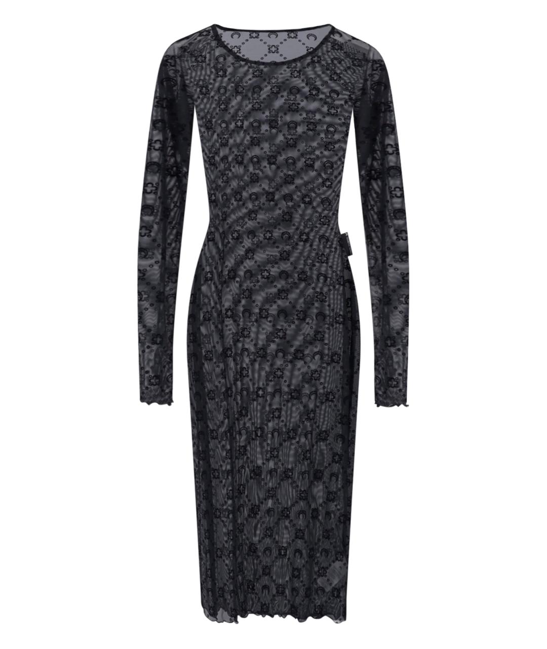 MARINE SERRE Черное полиамидовое платье, фото 1