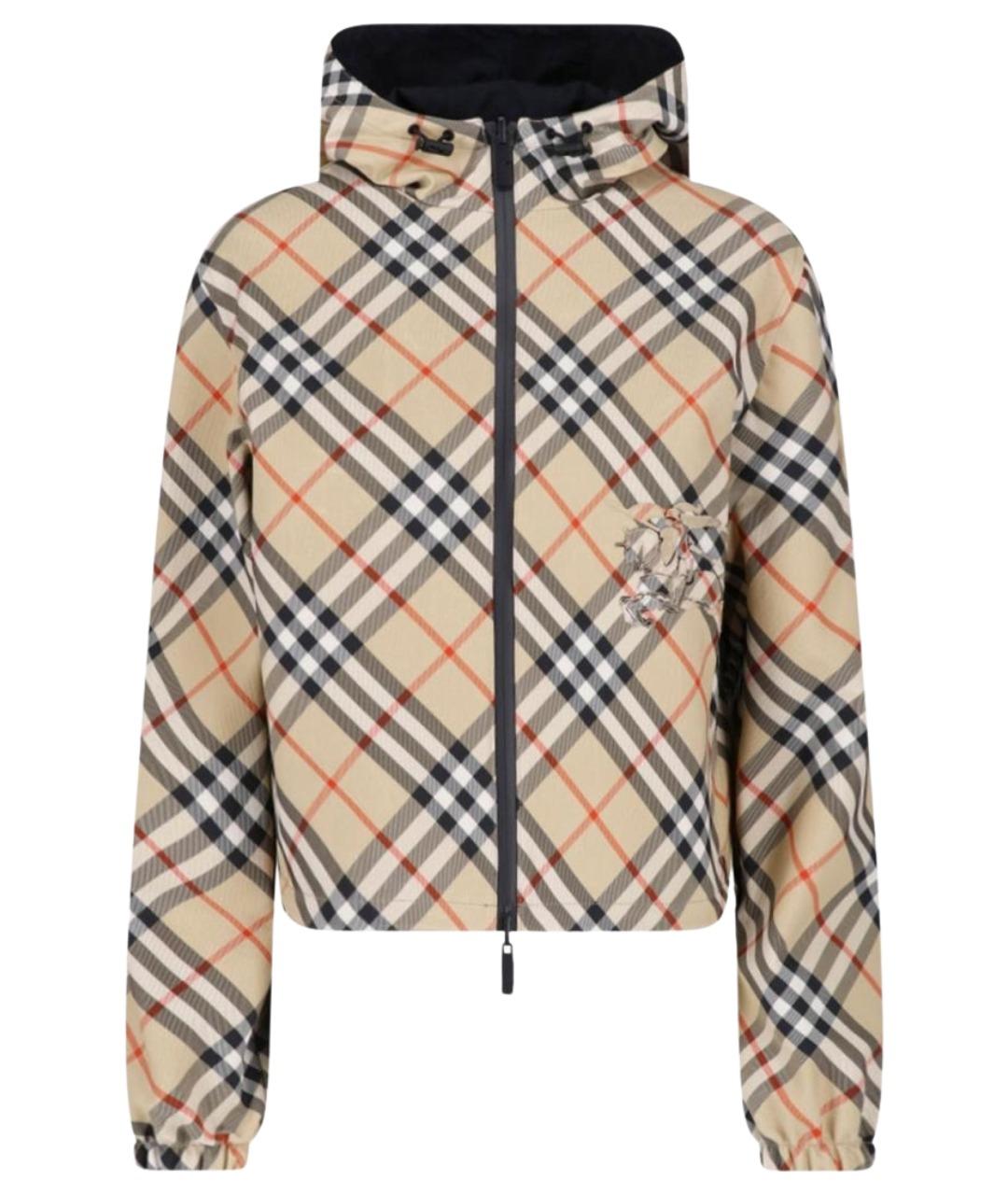 BURBERRY Бежевая полиэстеровая куртка, фото 1