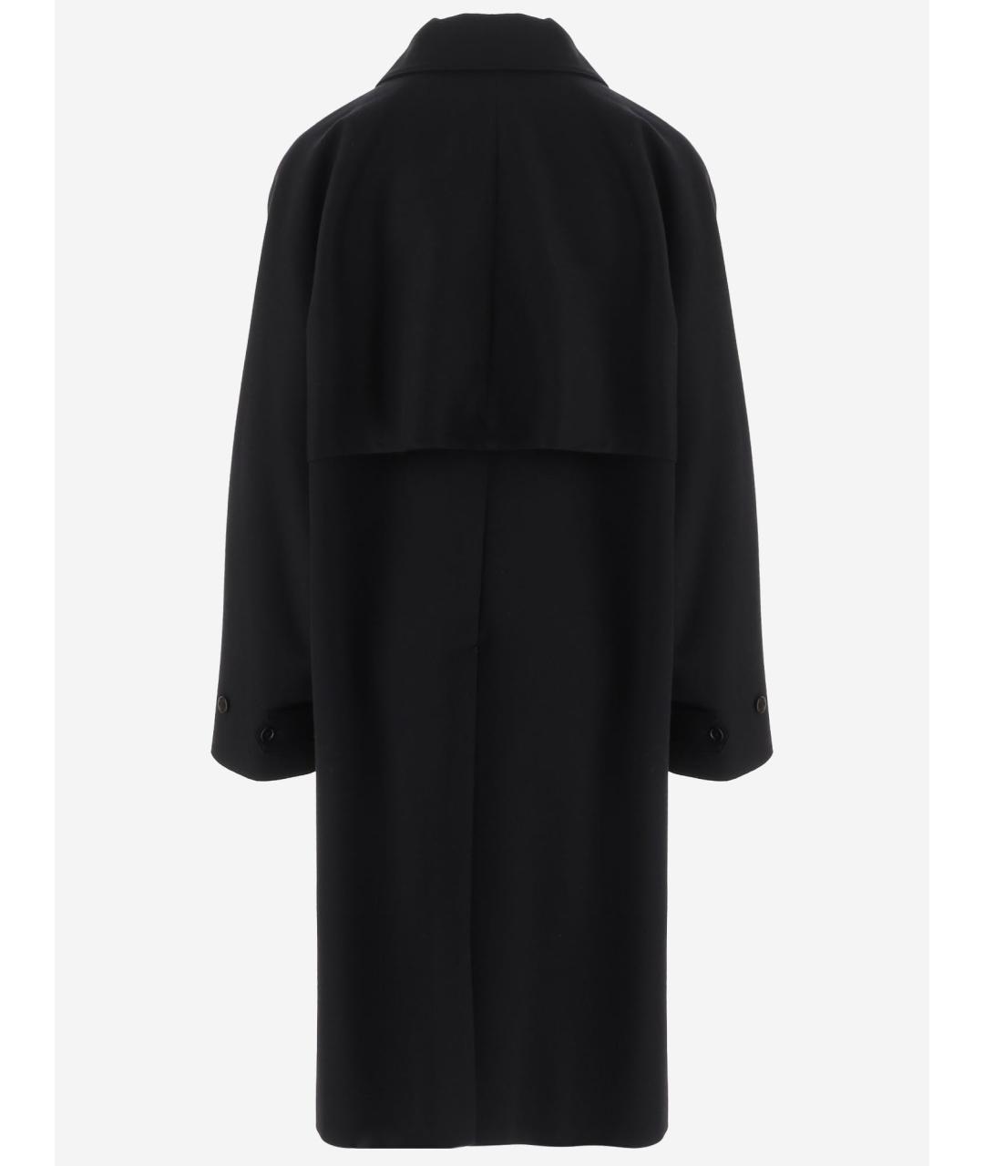 JIL SANDER Черное шерстяное пальто, фото 2
