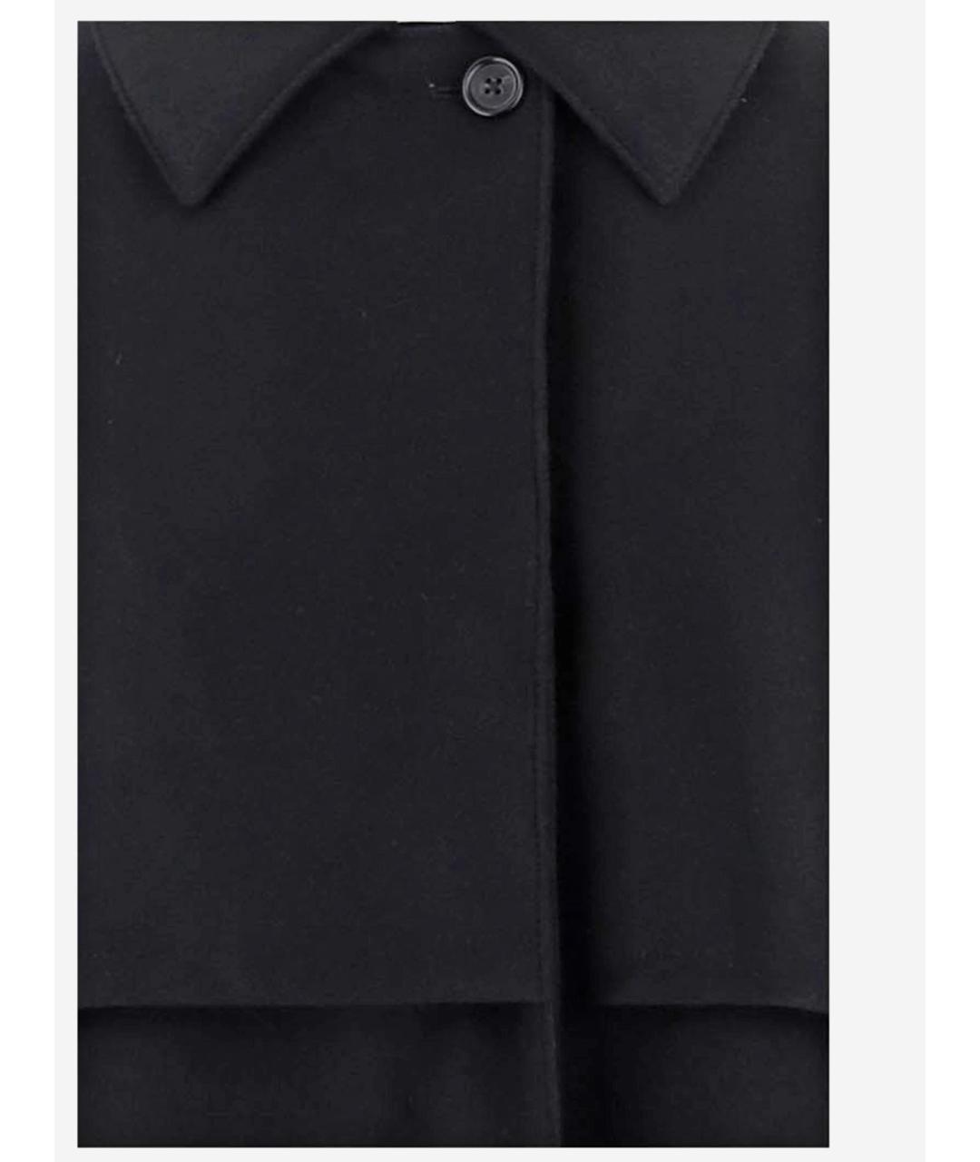 JIL SANDER Черное шерстяное пальто, фото 3