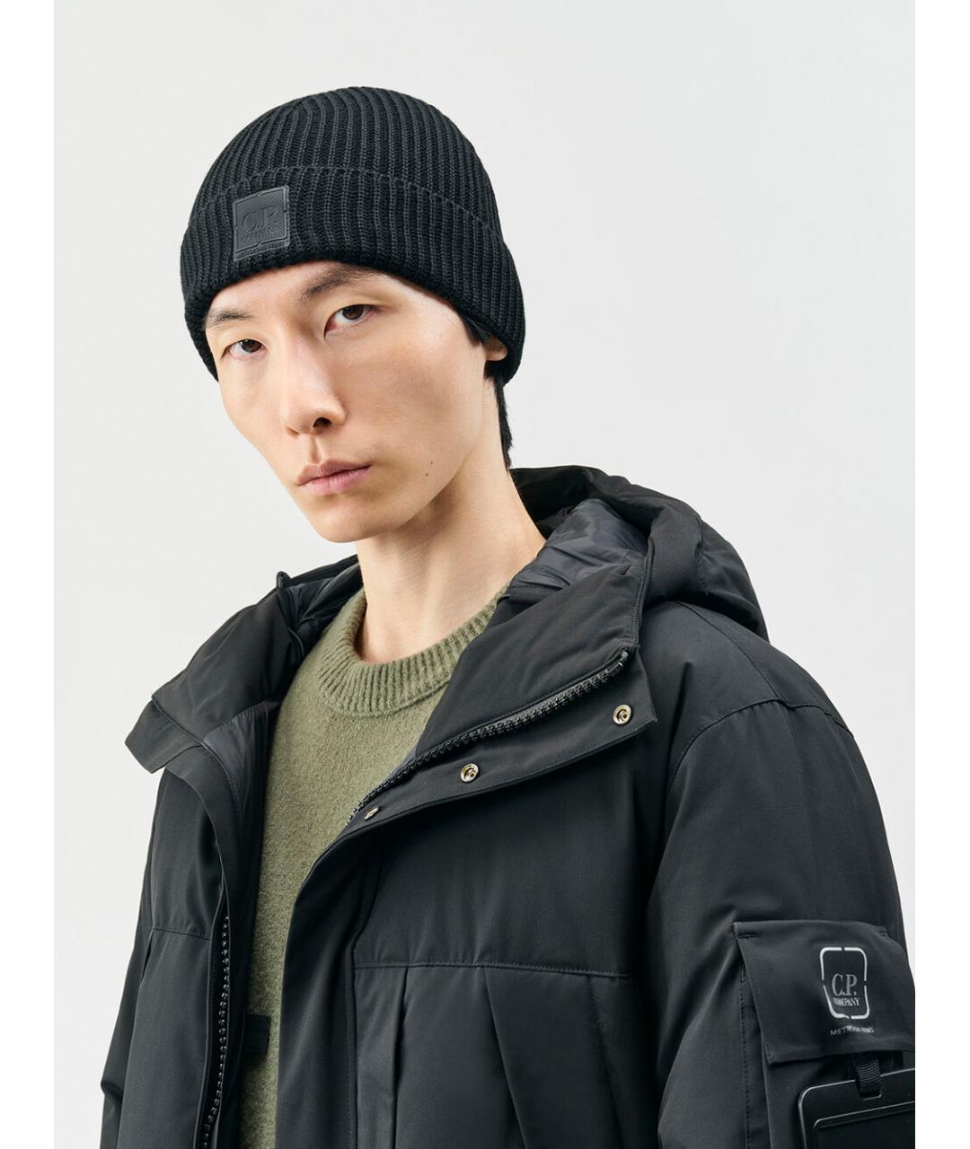 CP COMPANY Черная шерстяная шапка, фото 2