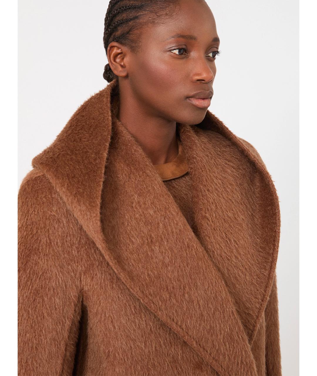 MAX MARA Коричневое шерстяное пальто, фото 4