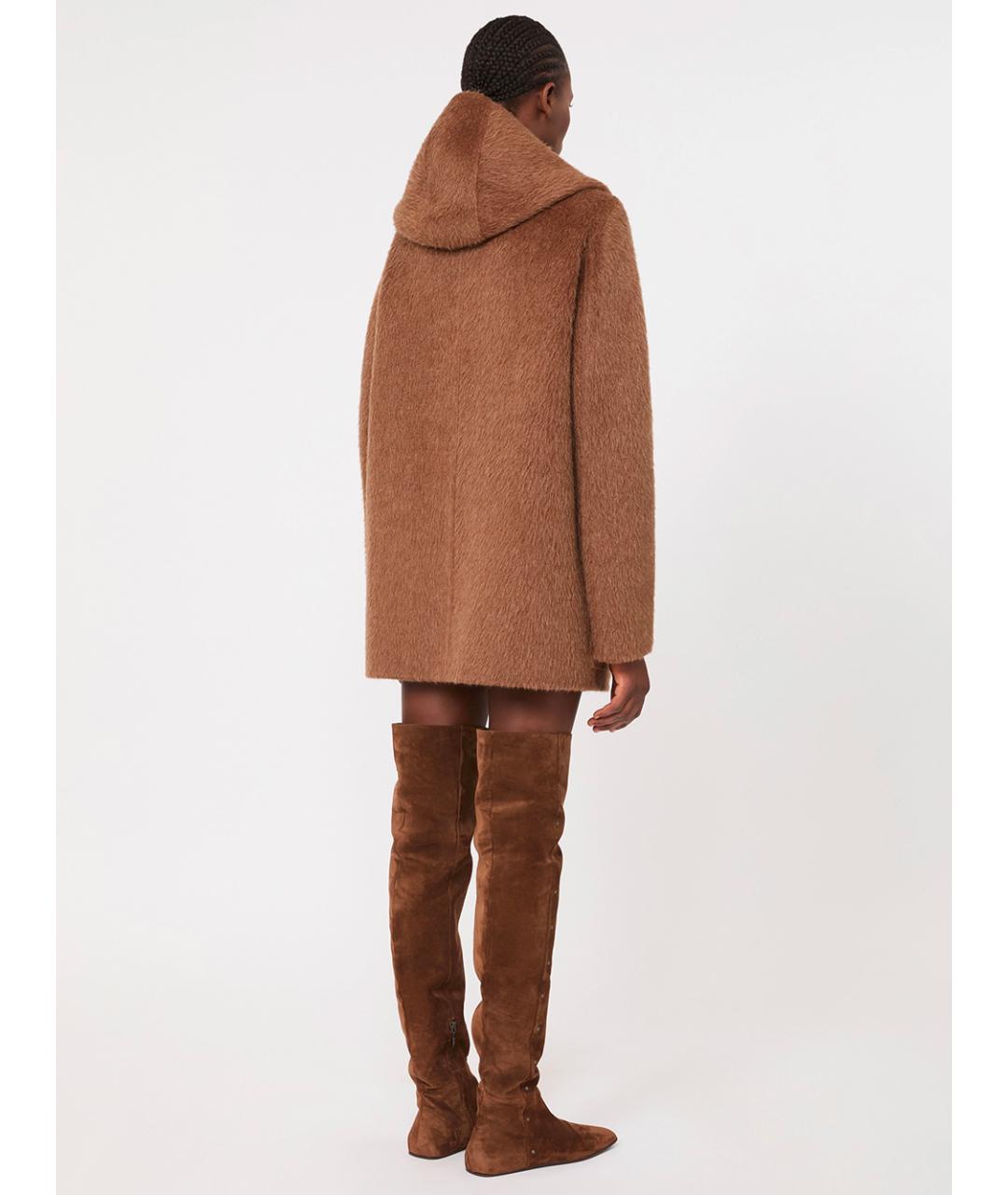 MAX MARA Коричневое шерстяное пальто, фото 3