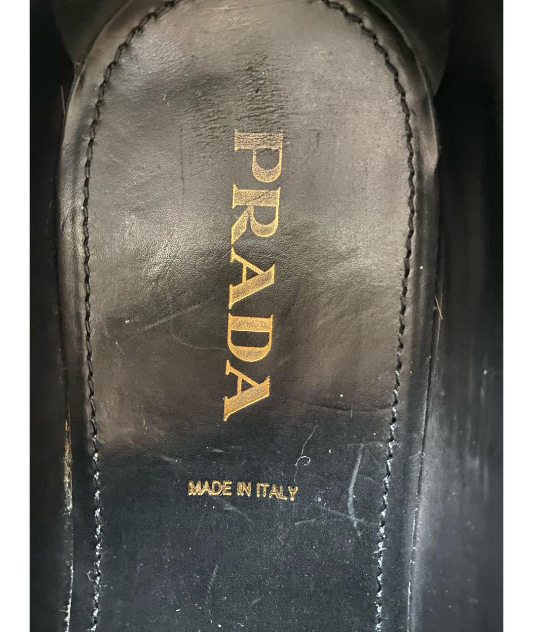 PRADA Темно-синие кожаные брогги и оксфорды, фото 5