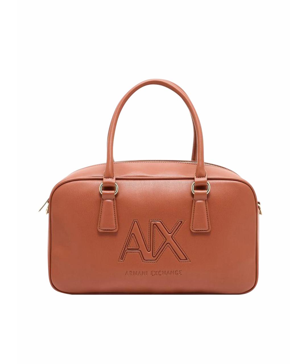 ARMANI EXCHANGE Коричневая сумка с короткими ручками из искусственной кожи, фото 9