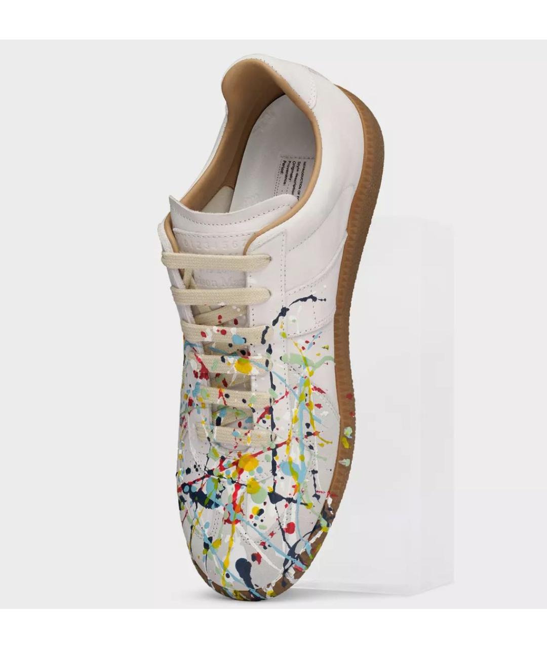 MAISON MARGIELA Мульти кожаные низкие кроссовки / кеды, фото 4