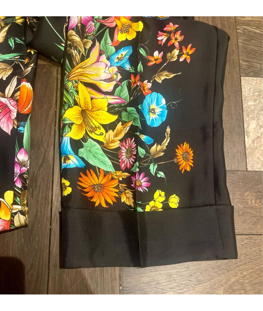 GUCCI Черные шелковые брюки широкие, фото 4