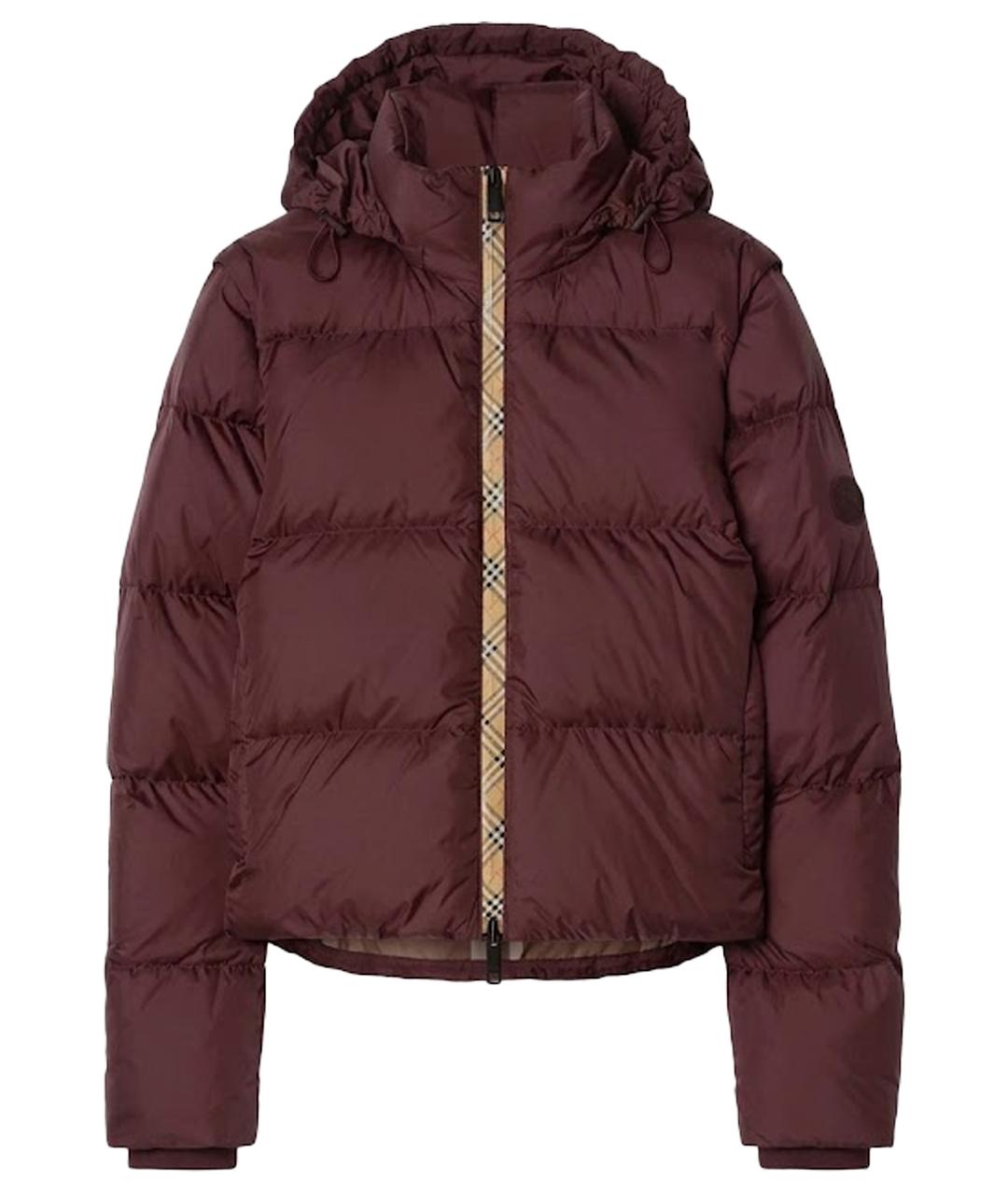 BURBERRY Бордовый пуховик, фото 1