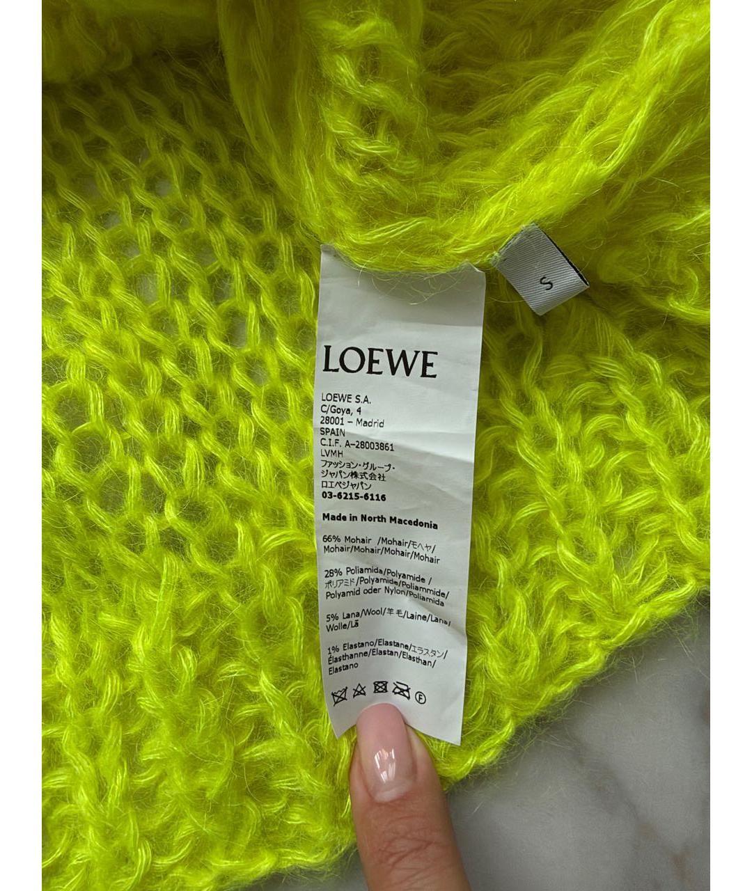 LOEWE Желтый джемпер / свитер, фото 5