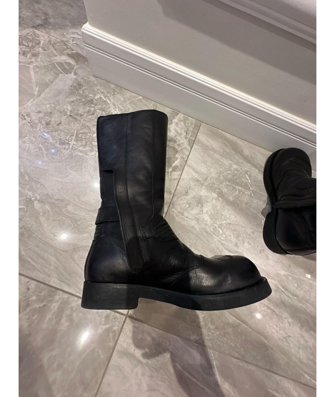MAISON MARGIELA Черные кожаные сапоги, фото 5