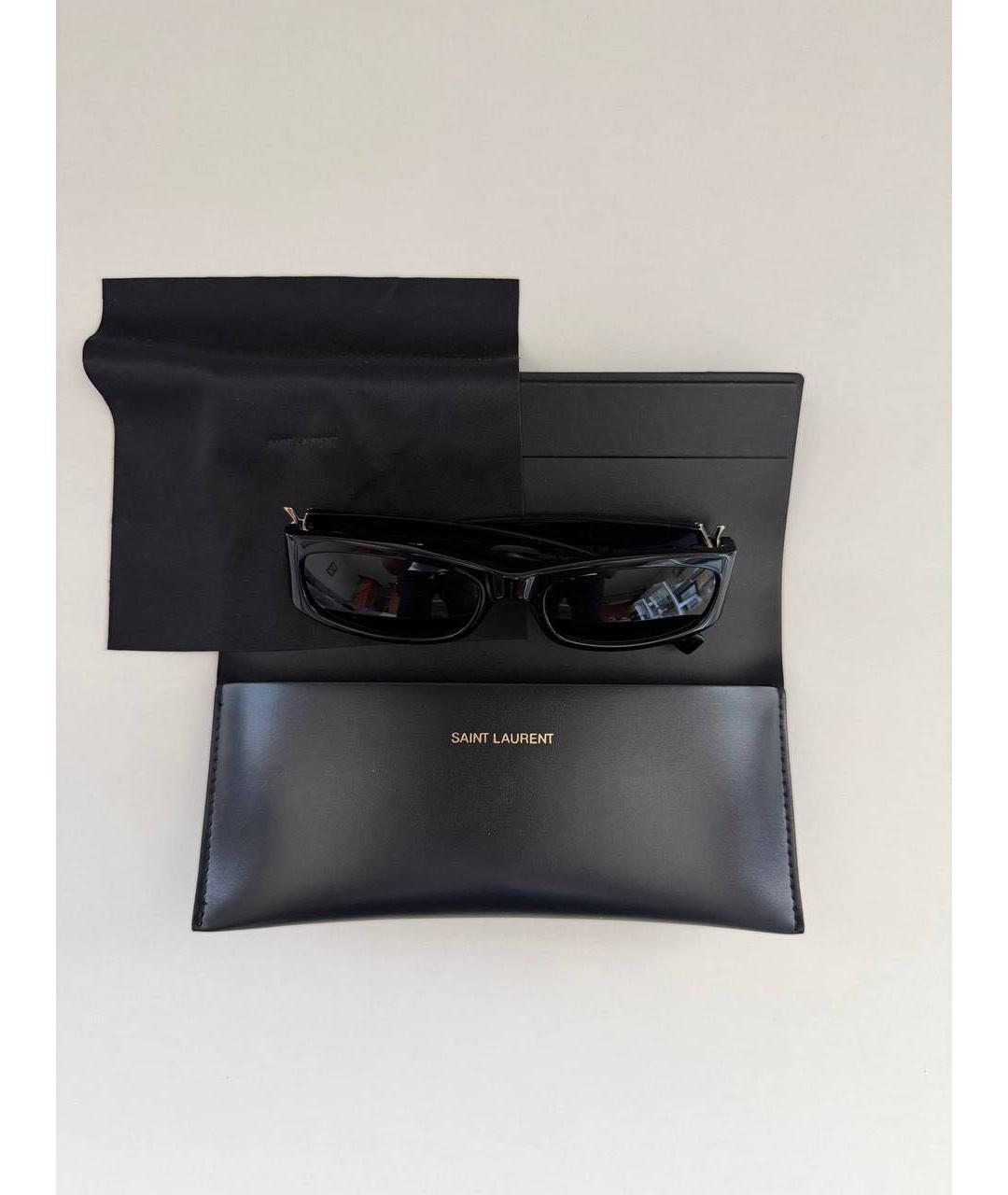 SAINT LAURENT Черные солнцезащитные очки, фото 4