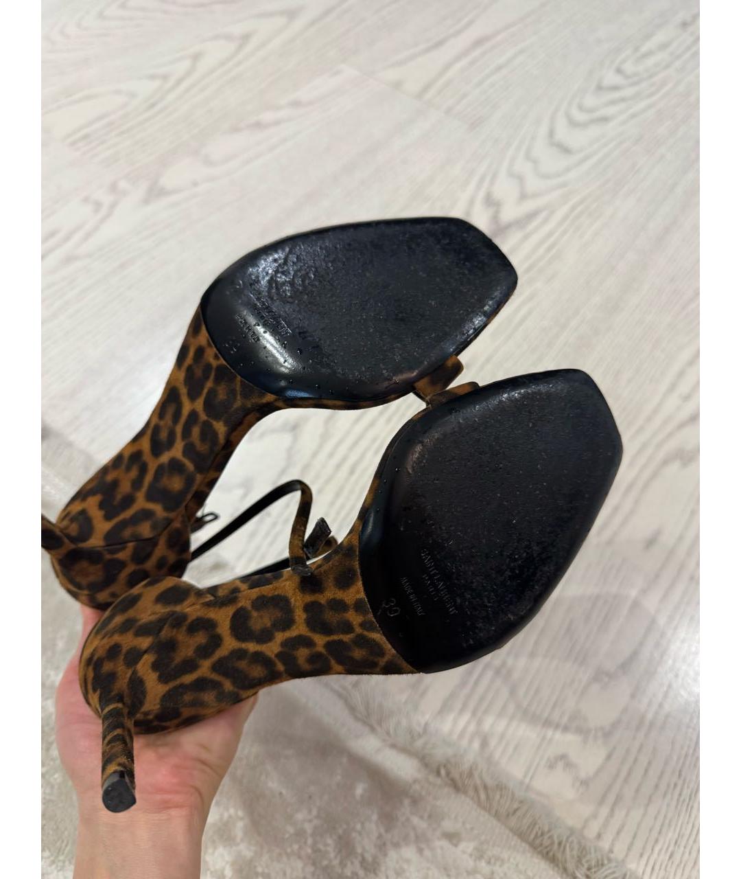 SAINT LAURENT Текстильные босоножки, фото 4