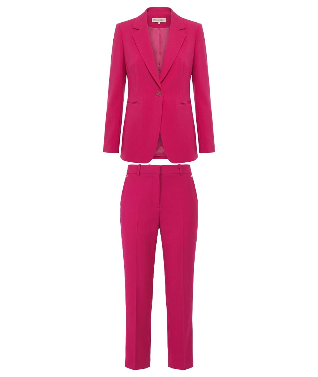EMILIO PUCCI Фуксия шерстяной костюм с брюками, фото 1
