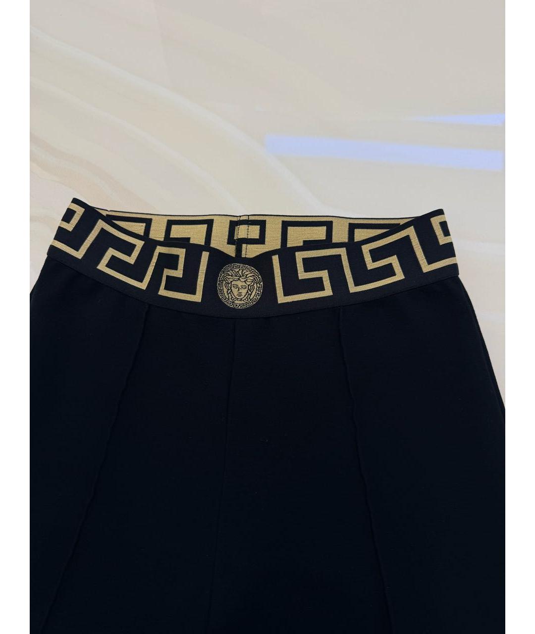 VERSACE Черные вискозные леггинсы и велосипедки, фото 2