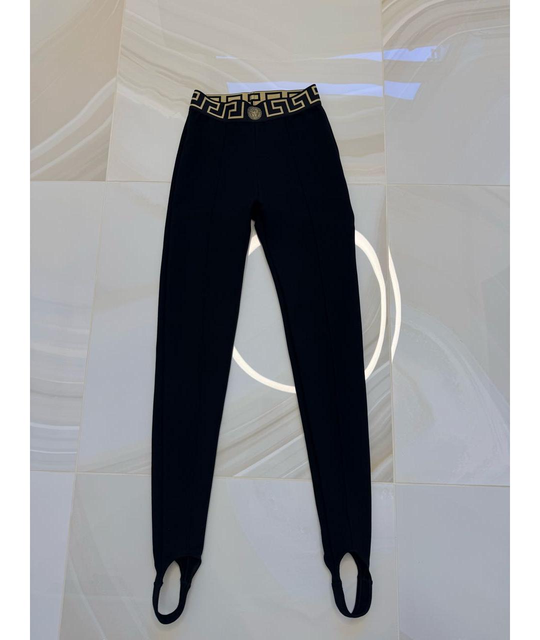 VERSACE Черные вискозные леггинсы и велосипедки, фото 5