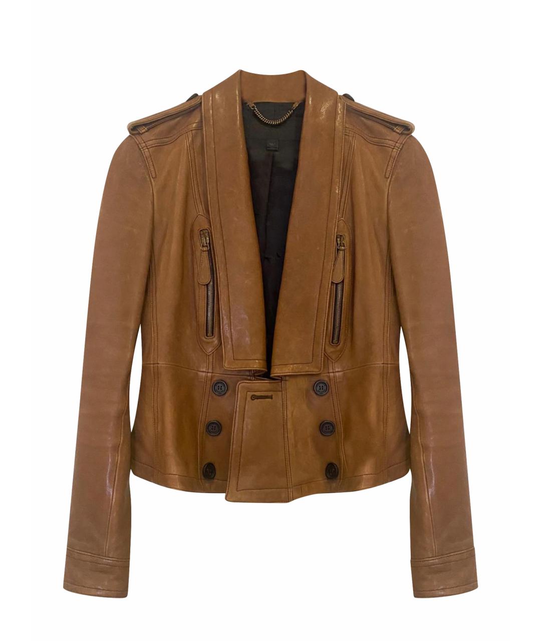 BURBERRY Коричневая кожаная куртка, фото 1