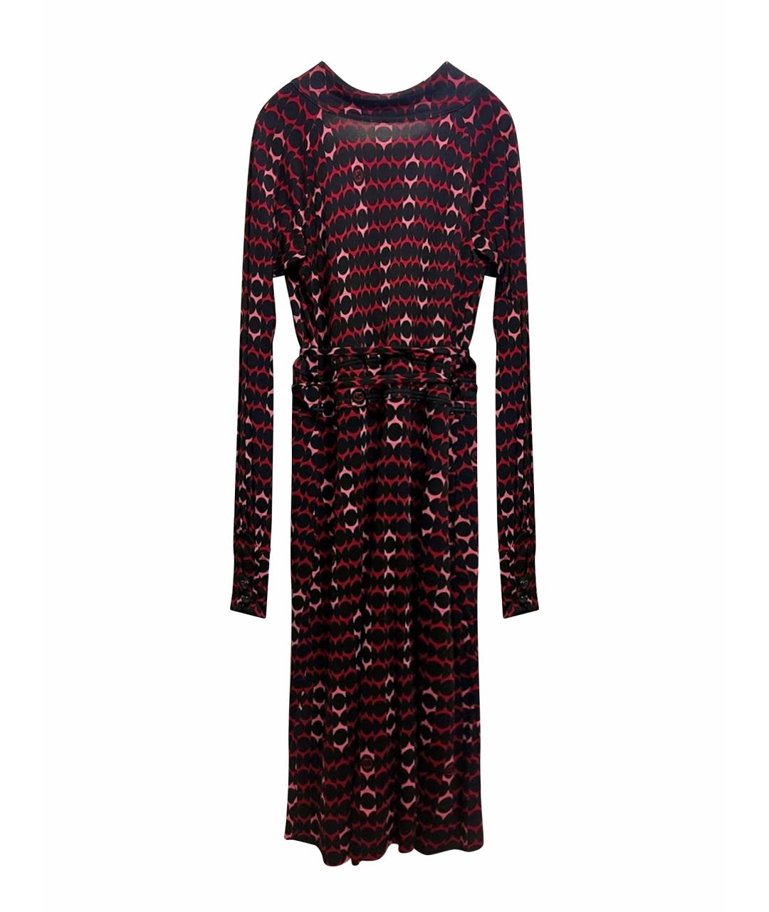 GUCCI Бордовое вискозное платье, фото 1