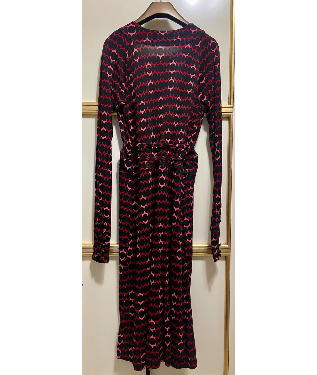 GUCCI Бордовое вискозное платье, фото 4