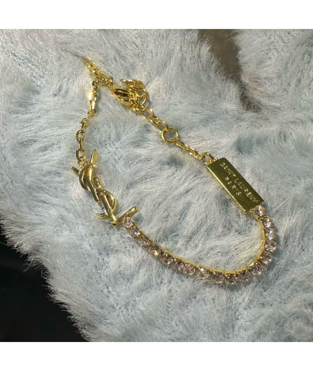SAINT LAURENT Золотой браслет, фото 3