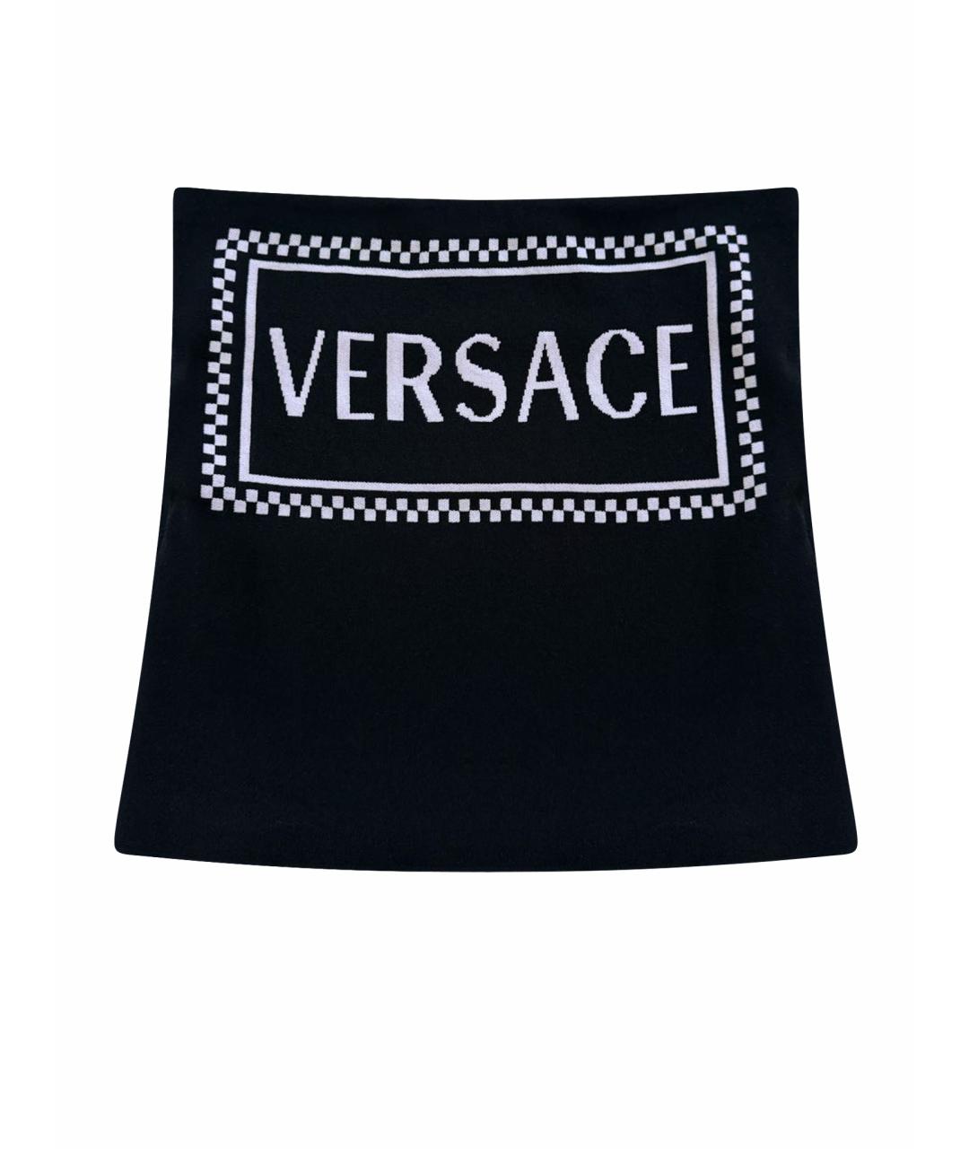 VERSACE Черная вискозная майка, фото 1