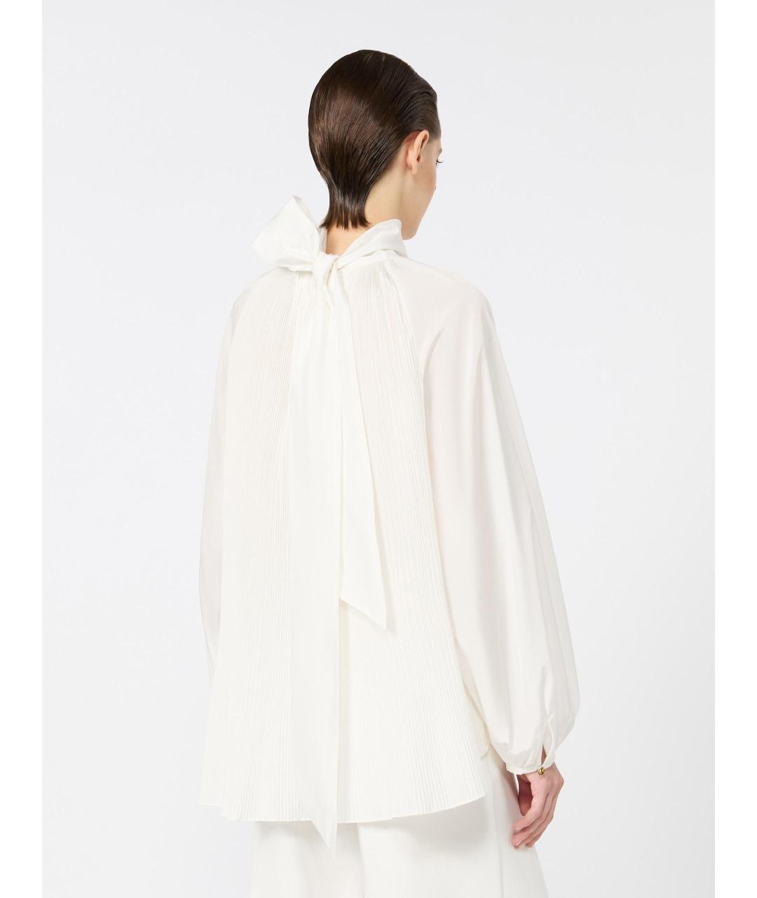 MAX MARA Белая полиэстеровая блузы, фото 3