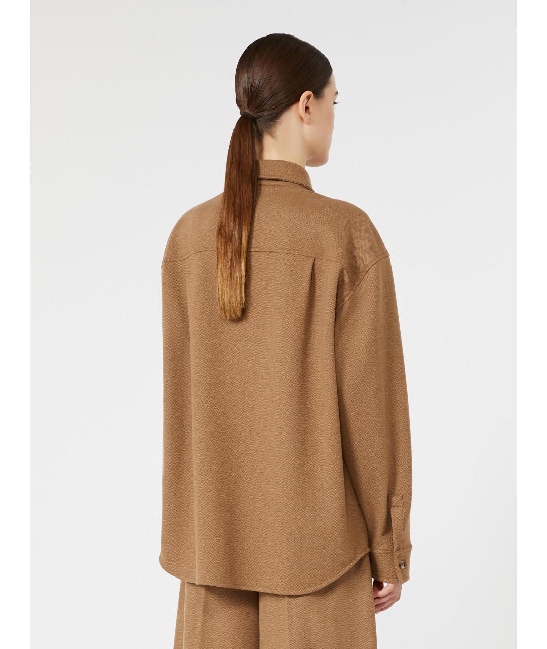 MAX MARA Бежевая шерстяная рубашка, фото 3
