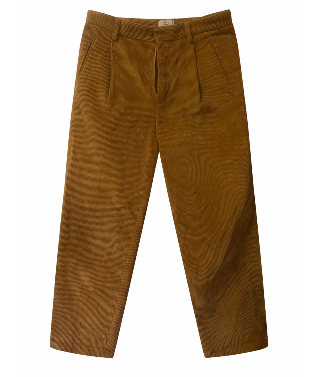 WOOLRICH Оранжевые велюровые брюки узкие, фото 1