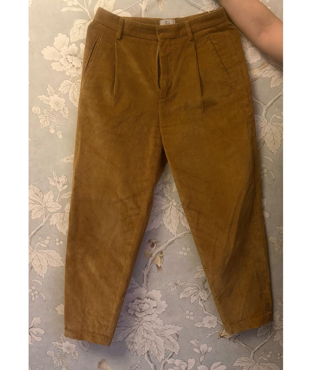 WOOLRICH Оранжевые велюровые брюки узкие, фото 4