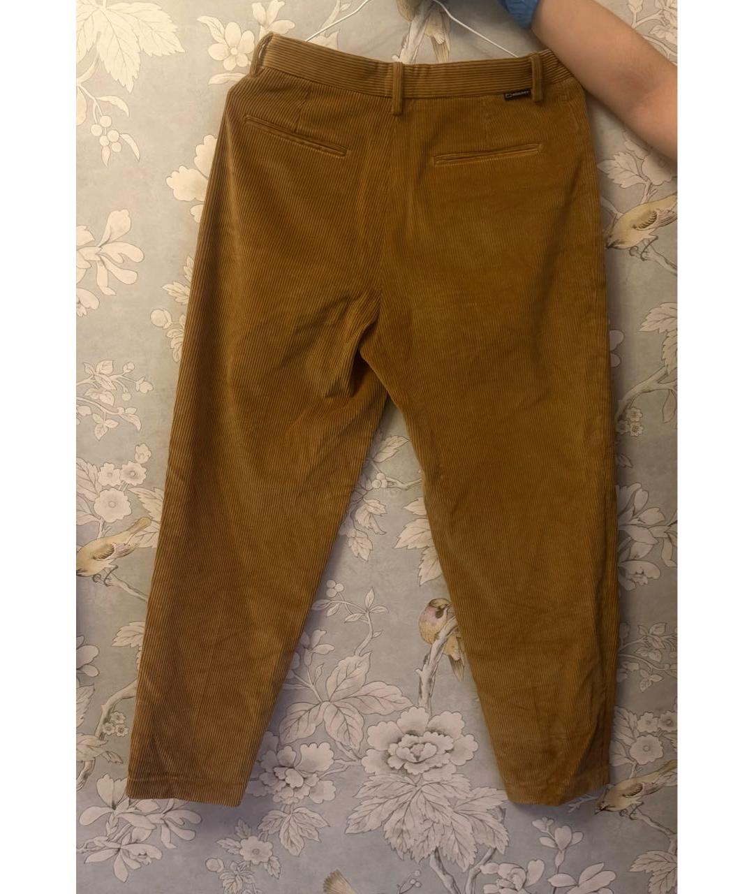 WOOLRICH Оранжевые велюровые брюки узкие, фото 2