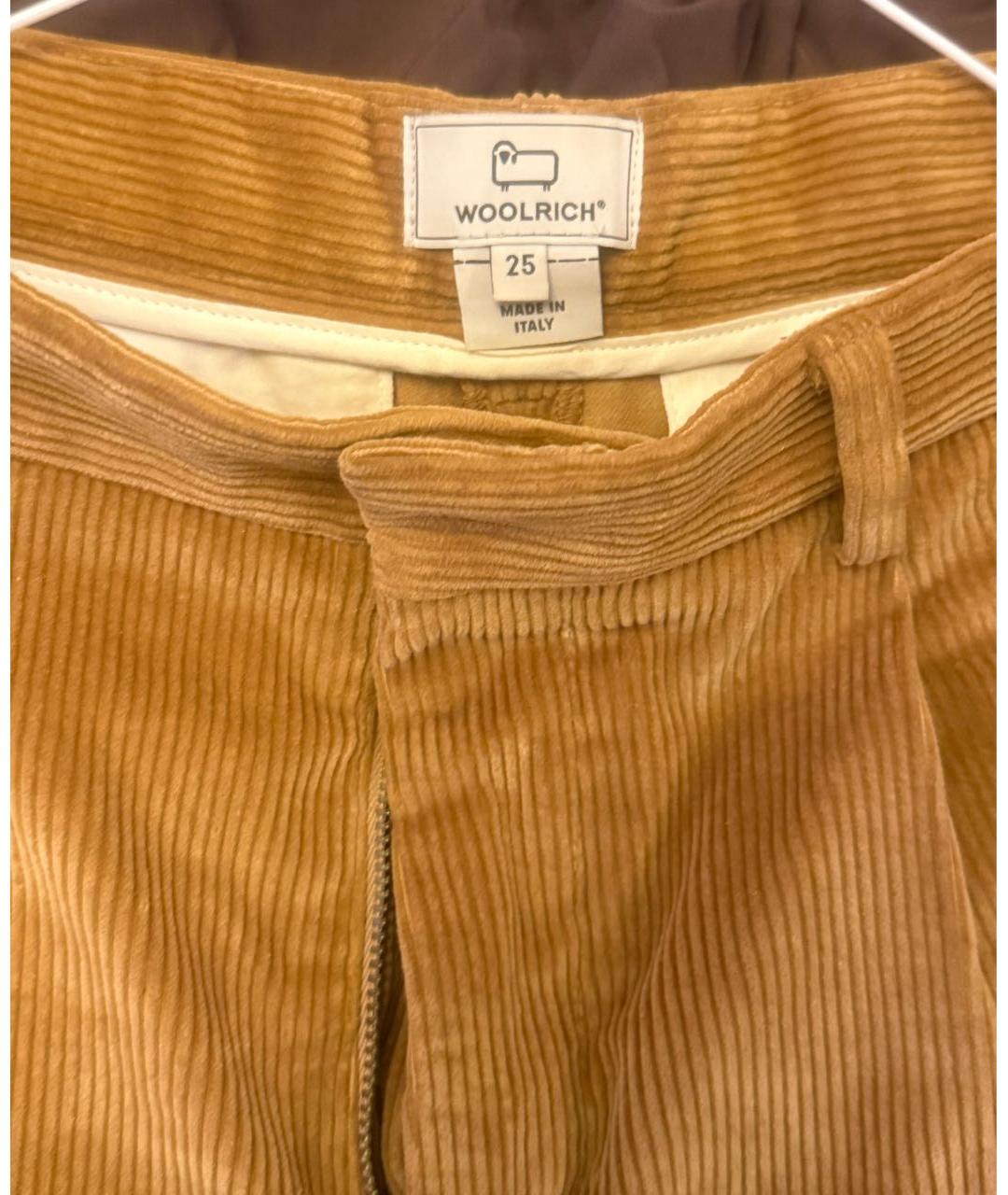 WOOLRICH Оранжевые велюровые брюки узкие, фото 3