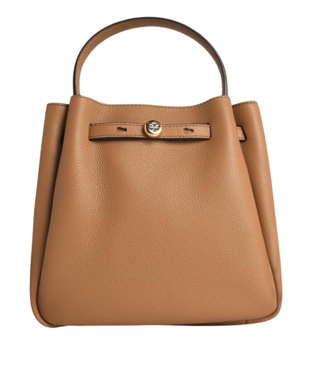 TORY BURCH Коричневая кожаная сумка тоут, фото 1